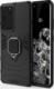 Wozinsky Ring Armor pancerne hybrydowe etui pokrowiec + magnetyczny uchwyt Samsung Galaxy S22 Ultra czarny 1