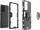 Wozinsky Ring Armor pancerne hybrydowe etui pokrowiec + magnetyczny uchwyt Samsung Galaxy S22 Ultra czarny 3