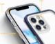 Hurtel Clear 3in1 etui do iPhone 12 Pro żelowy pokrowiec z ramką niebieski 3