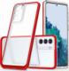 Hurtel Clear 3in1 etui do Samsung Galaxy S21 5G żelowy pokrowiec z ramką czerwony 1