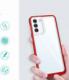 Hurtel Clear 3in1 etui do Samsung Galaxy S21 5G żelowy pokrowiec z ramką czerwony 1