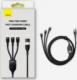 Kabel USB Baseus USB-A + USB-C - USB-C + microUSB + Lightning 1.2 m Czarny (CASS030101) 5
