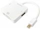 Adapter AV LogiLink DisplayPort Mini - DisplayPort - HDMI - DVI-I biały (CV0045A) 1