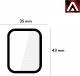 Alogy Alogy Full Glue 2x Elastyczne Szkło 3D do Xiaomi Mi Watch (wersja chiny) Black uniwersalny 3