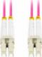 Lanberg PATCHCORD ŚWIATŁOWODOWY MM LC/UPC-LC/UPC DUPLEX 3.0MM OM4 50/125 LSZH 10M FIOLETOWY LANBERG 3