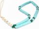 Guess Guess zawieszka GUSTPEARP Phone Strap niebieski/blue Heishi Beads 1