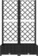 vidaXL Donica ogrodowa z kratką, czarna, 80x40x121,5 cm, PP 3