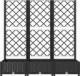 vidaXL Donica ogrodowa z kratką, czarna, 120x40x121,5 cm, PP 4