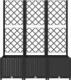 vidaXL Donica ogrodowa z kratką, czarna, 120x40x136 cm, PP 4