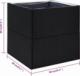 vidaXL Donica ogrodowa, czarna, 80x80x80 cm, rattan PE 6
