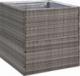 vidaXL Donica ogrodowa, szara, 80x80x80 cm, rattan PE 2