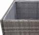 vidaXL Donica ogrodowa, szara, 80x80x80 cm, rattan PE 5