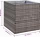 vidaXL Donica ogrodowa, szara, 80x80x80 cm, rattan PE 6