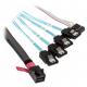 SilverStone SFF 8643 - SATA x4, 0.6m, Wielokolorowy (SST-CPS05-RE) 1