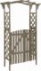 vidaXL Pergola z furtką, 116x40x204 cm, szara, lite drewno jodłowe 1