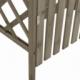 vidaXL Pergola z furtką, 116x40x204 cm, szara, lite drewno jodłowe 4