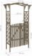vidaXL Pergola z furtką, 116x40x204 cm, szara, lite drewno jodłowe 5