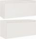 vidaXL vidaXL Szafki ścienne, 2 szt., białe, 80x30x35 cm lite drewno sosnowe 4
