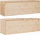 vidaXL vidaXL Szafki ścienne, 2 szt., 100x30x35 cm, lite drewno sosnowe 6