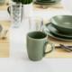 Orion Kubek z uchem do picia kawy herbaty napojów ceramiczny zielony alfa 350 ml 2