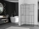 Mexen Mexen Kioto ścianka prysznicowa 70 x 200 cm, transparent/czarny wzór 8 mm, chrom - 800-070-101-01-78 7