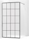 Mexen Mexen Kioto ścianka prysznicowa 140 x 200 cm, transparent/czarny wzór 8 mm, chrom - 800-140-101-01-77 1