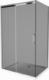 Mexen Mexen Omega kabina prysznicowa rozsuwana 130 x 90 cm, grafit, chrom + brodzik Flat, bialy - 825-130-090-01-40-4010 1