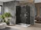 Mexen Mexen Omega kabina prysznicowa rozsuwana 130 x 90 cm, grafit, chrom + brodzik Flat, bialy - 825-130-090-01-40-4010 2