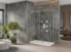 Mexen Mexen Omega kabina prysznicowa rozsuwana 140 x 70 cm, transparent, chrom + brodzik Flat - 825-140-070-01-00-4010 1