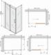 Mexen Mexen Omega kabina prysznicowa rozsuwana 140 x 70 cm, transparent, chrom + brodzik Flat - 825-140-070-01-00-4010 5