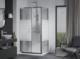 Mexen Mexen Apia kabina prysznicowa rozsuwana 140 x 70 cm, transparent/pasy, chrom + brodzik Flat - 840-140-070-01-20-4010 3