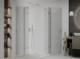 Mexen Mexen Roma Duo kabina prysznicowa uchylna 80 x 70 cm, transparent, chrom + brodzik Flat - 854-080-070-01-02-4010 2