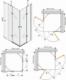 Mexen Mexen Roma Duo kabina prysznicowa uchylna 80 x 70 cm, transparent, chrom + brodzik Flat - 854-080-070-01-02-4010 6