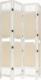 vidaXL 338559 4-Panel Room Divider Cream 140x165 cm Fabric 4