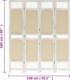vidaXL 338559 4-Panel Room Divider Cream 140x165 cm Fabric 7
