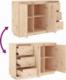 vidaXL Szafka, 111x34x75 cm, lite drewno sosnowe 5