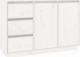 vidaXL Szafka, biała, 111x34x75 cm, lite drewno sosnowe 2