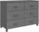 vidaXL Komoda, ciemnoszara, 113x40x80 cm, lite drewno sosnowe 2