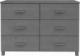vidaXL Komoda, ciemnoszara, 113x40x80 cm, lite drewno sosnowe 5