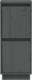 vidaXL Szafki, 2 szt., szare, 31,5 x 34 x 75 cm, lite drewno sosnowe 5