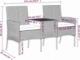 vidaXL 2-osobowa sofa ogrodowa ze stolikiem, polirattan, antracytowa 5