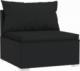vidaXL 3-osobowa sofa z poduszkami, czarna, polirattan 3