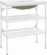 vidaXL Stelaż z wbudowaną umywalką, biały, żelazny 2