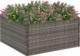 vidaXL Donica ogrodowa, szara, 80x80x40 cm, rattan PE 1