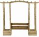 vidaXL Pergola z ławką i donicami, impregnowane drewno sosnowe 2