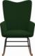 vidaXL Fotel bujany, ciemnozielony, tapicerowany aksamitem 3