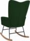 vidaXL Fotel bujany, ciemnozielony, tapicerowany aksamitem 4