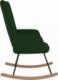 vidaXL Fotel bujany, ciemnozielony, tapicerowany aksamitem 5