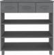 vidaXL Stolik konsolowy, ciemnoszary, 90x35x90 cm, lite drewno sosnowe 5