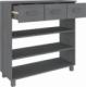vidaXL Stolik konsolowy, ciemnoszary, 90x35x90 cm, lite drewno sosnowe 7
